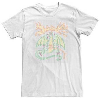 Big & Tall Netflix Stranger Things Pixel Scantron Dragon Tee