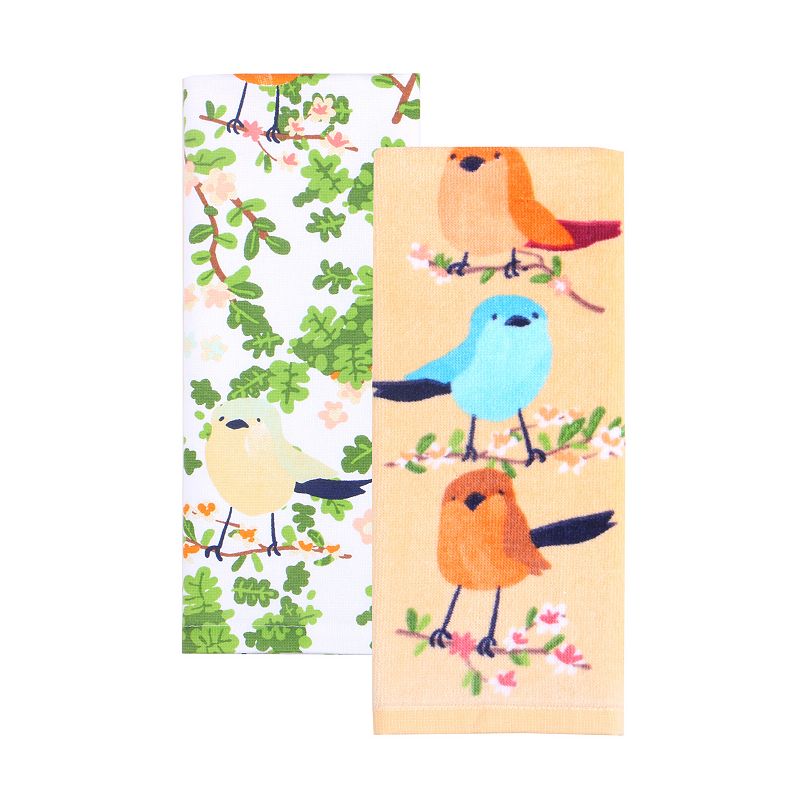 Celebrate Together Spring Spring Birds Kitchen Towel 2-pk., Yellow