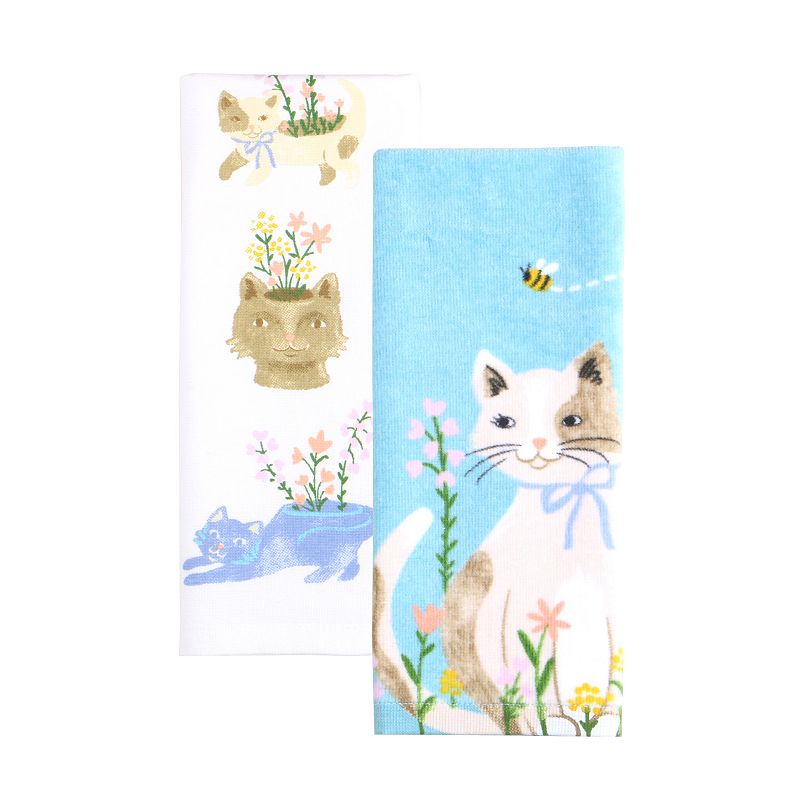 Celebrate Together Spring Cat Kitchen Towel 2-pk., Multicolor