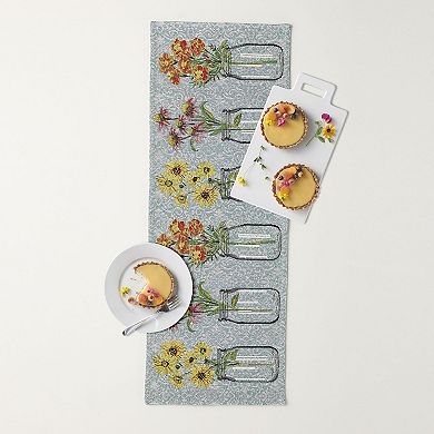 Celebrate Together™ Spring Mason Jar Flowers Table Runner - 36"