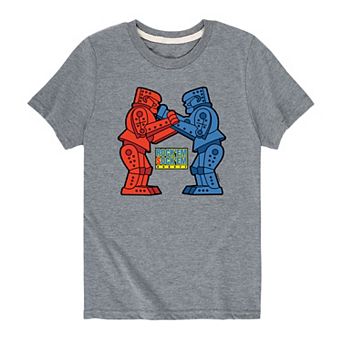 Boys 8-20 Rock Em Sock Em Robots Logo Graphic Tee