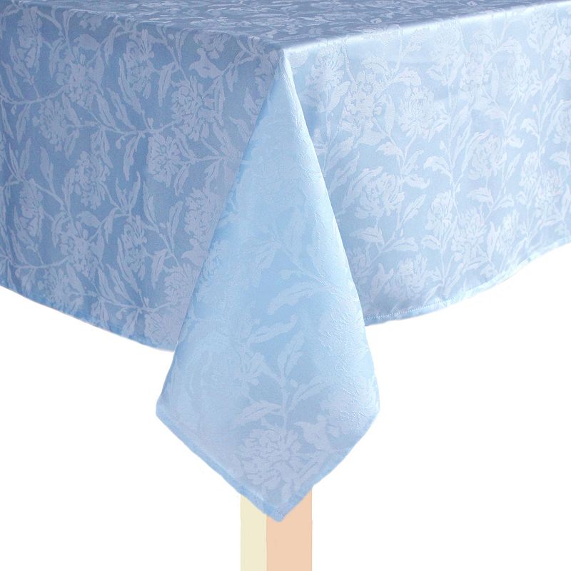 Celebrate Together Spring Blue Floral Jacquard Tablecloth, 60X102