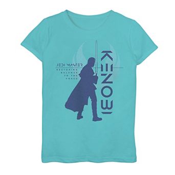Girls 7-16 Star Wars Obi-Wan Kenobi Jedi Master Resistance Silhouette Graphic Tee