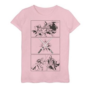 Girls 7-16 Star Wars Obi-Wan Kenobi Vader Obi Wan Lightsaber Clash Graphic Tee