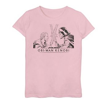 Girls 7-16 Star Wars Obi-Wan Kenobi Lightsaber Collision Vader And Obi Wan Graphic Tee