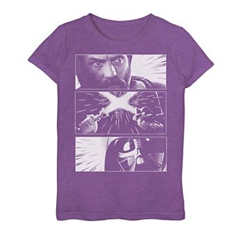 Girls 7-16 Star Wars Obi-Wan Kenobi Vader Obi Wan Stare Clash Graphic Tee