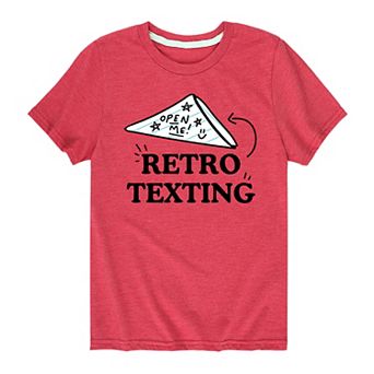 Boys 8-20 Retro Texting Note Funny Graphic Tee