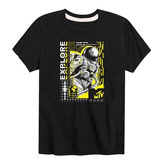 Boys 8-20 MTV Logo Moon Person Graphic Tee