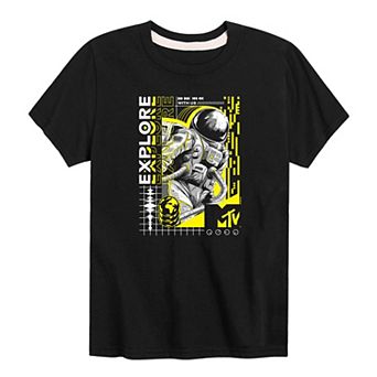 Boys 8-20 MTV Logo Moon Person Graphic Tee