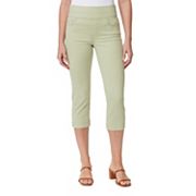 Gloria Vanderbilt Womens Solid Amanda Pull-On Capris