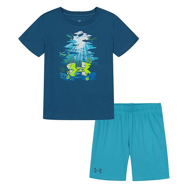 Baby Toddler Boy Under Armour Under The Sea Tee Mesh Shorts Set