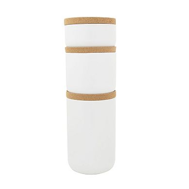 Kamenstein 3-pc. Ceramic & Cork Canister Set