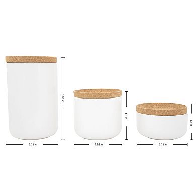 Kamenstein 3-pc. Ceramic & Cork Canister Set