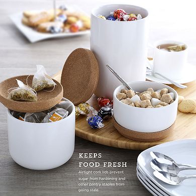 Kamenstein 3-pc. Ceramic & Cork Canister Set