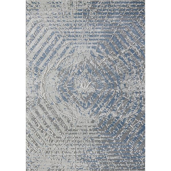 Abani Nova NOV160A Blue and Grey Silver Distressed Area Rug