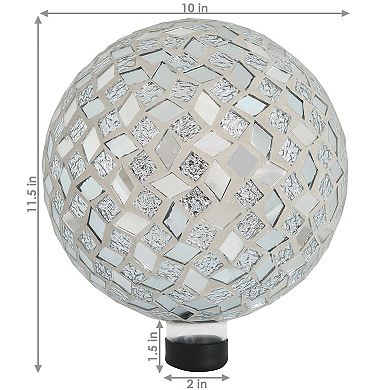 Sunnydaze Mosaic Glass Gazing Globe - 10"
