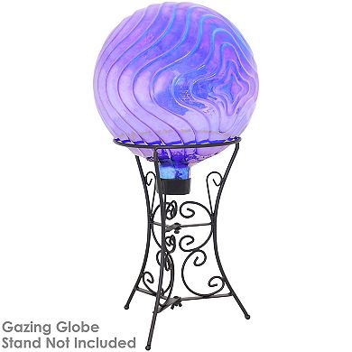 Sunnydaze 10" Rippled Glass Outdoor Gazing Globe