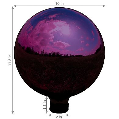 Sunnydaze Mirrored Surface Gazing Globe - 10 in