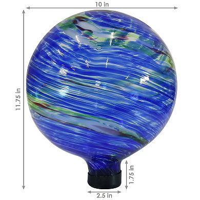 Sunnydaze Gazing Globe Glass Garden Ball - 10" Diameter