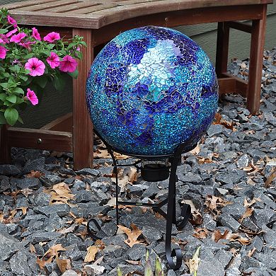 Sunnydaze Mosaic Glass Gazing Globe - 10"