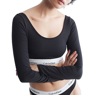 Calvin Klein Modern Cotton Unlined Long Sleeve Bralette QF7010