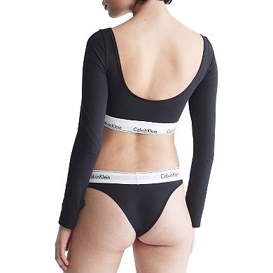 Calvin Klein Modern Cotton Unlined Long Sleeve Bralette QF7010