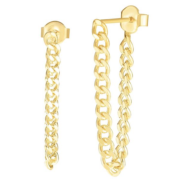 Sunkissed Sterling Curb Chain Drop Earrings