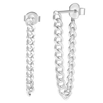 Sunkissed Sterling Curb Chain Drop Earrings