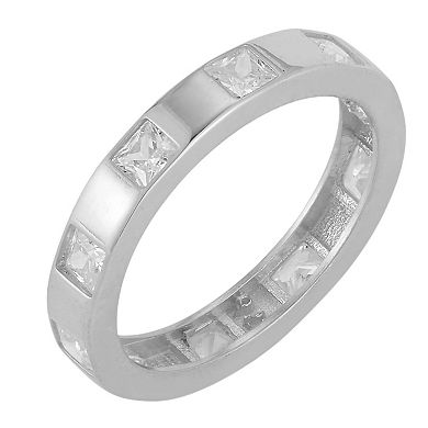 Sunkissed Sterling Cubic Zirconia Band Ring
