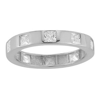 Sunkissed Sterling Cubic Zirconia Band Ring