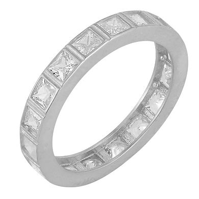 Sunkissed Sterling Cubic Zirconia Band Ring