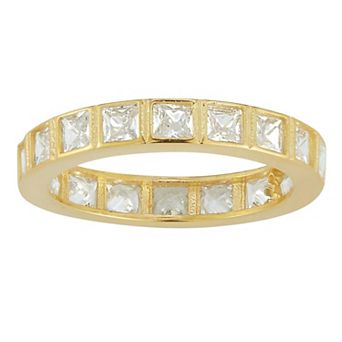 Sunkissed Sterling Cubic Zirconia Band Ring