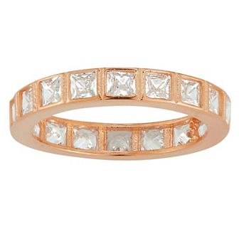 Sunkissed Sterling Cubic Zirconia Band Ring