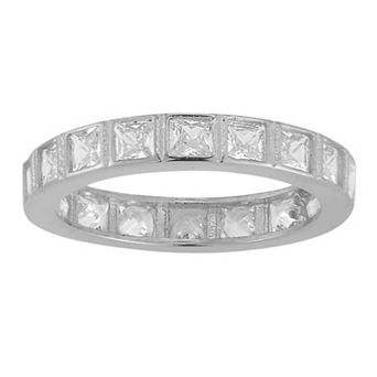 Sunkissed Sterling Cubic Zirconia Band Ring