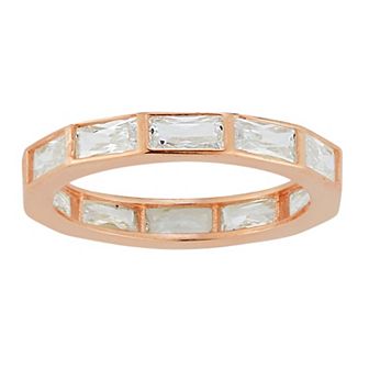 Sunkissed Sterling Cubic Zirconia Band Ring