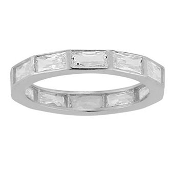 Sunkissed Sterling Cubic Zirconia Band Ring