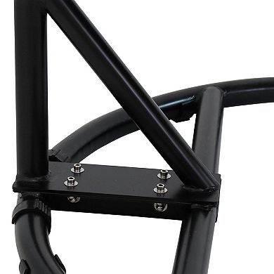 Sunnydaze U-Base Powder-Coated Steel Hanging Chair Stand - Black - 76 in