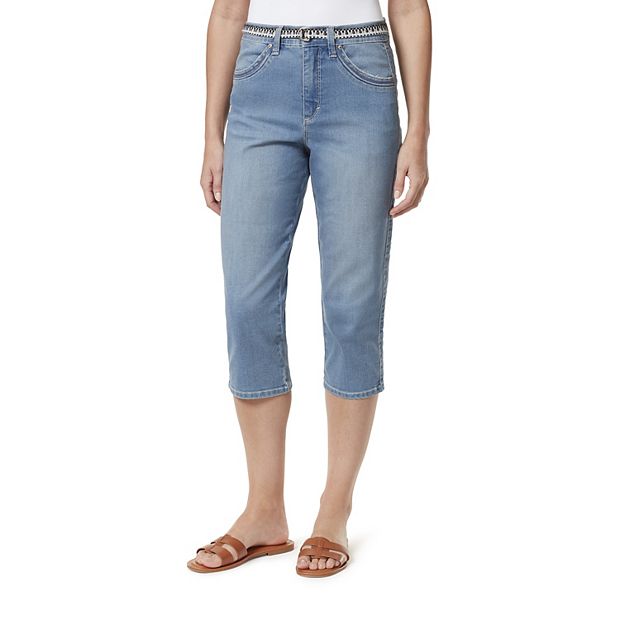 Women's Belted Denim Capri