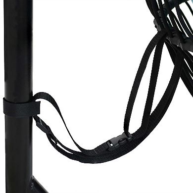 Sunnydaze Resin Wicker Hanging Egg Chair with Steel Stand/Cushions