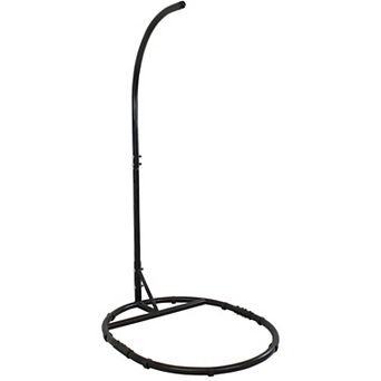 Sunnydaze Rounded Base Powder-Coated Steel Egg Chair Stand - 76 in