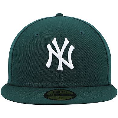 Men's New Era Green New York Yankees White Logo 59FIFTY Fitted Hat