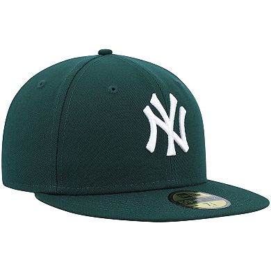 Men's New Era Green New York Yankees White Logo 59FIFTY Fitted Hat