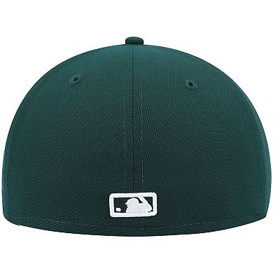 Men's New Era Green New York Yankees White Logo 59FIFTY Fitted Hat