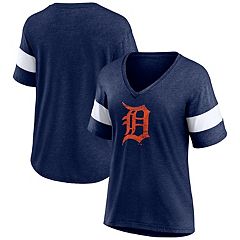 Women's G-III 4Her by Carl Banks Heathered Navy Detroit Tigers First Place  V-Neck T-Shirt