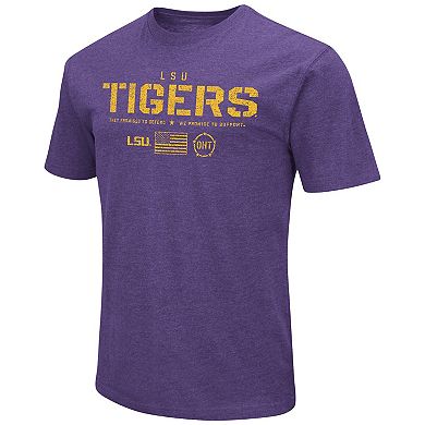 Men's Colosseum Purple LSU Tigers OHT Military Appreciation Flag 2.0 T-Shirt