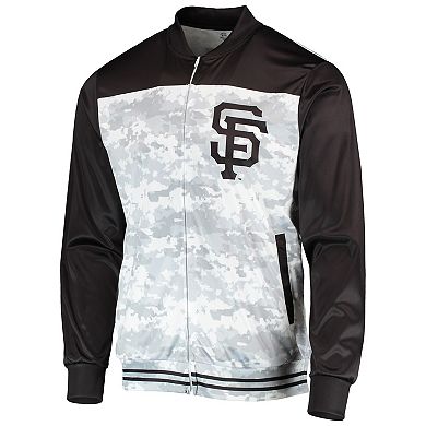 Men's Stitches Black San Francisco Giants Camo Full-Zip Jacket