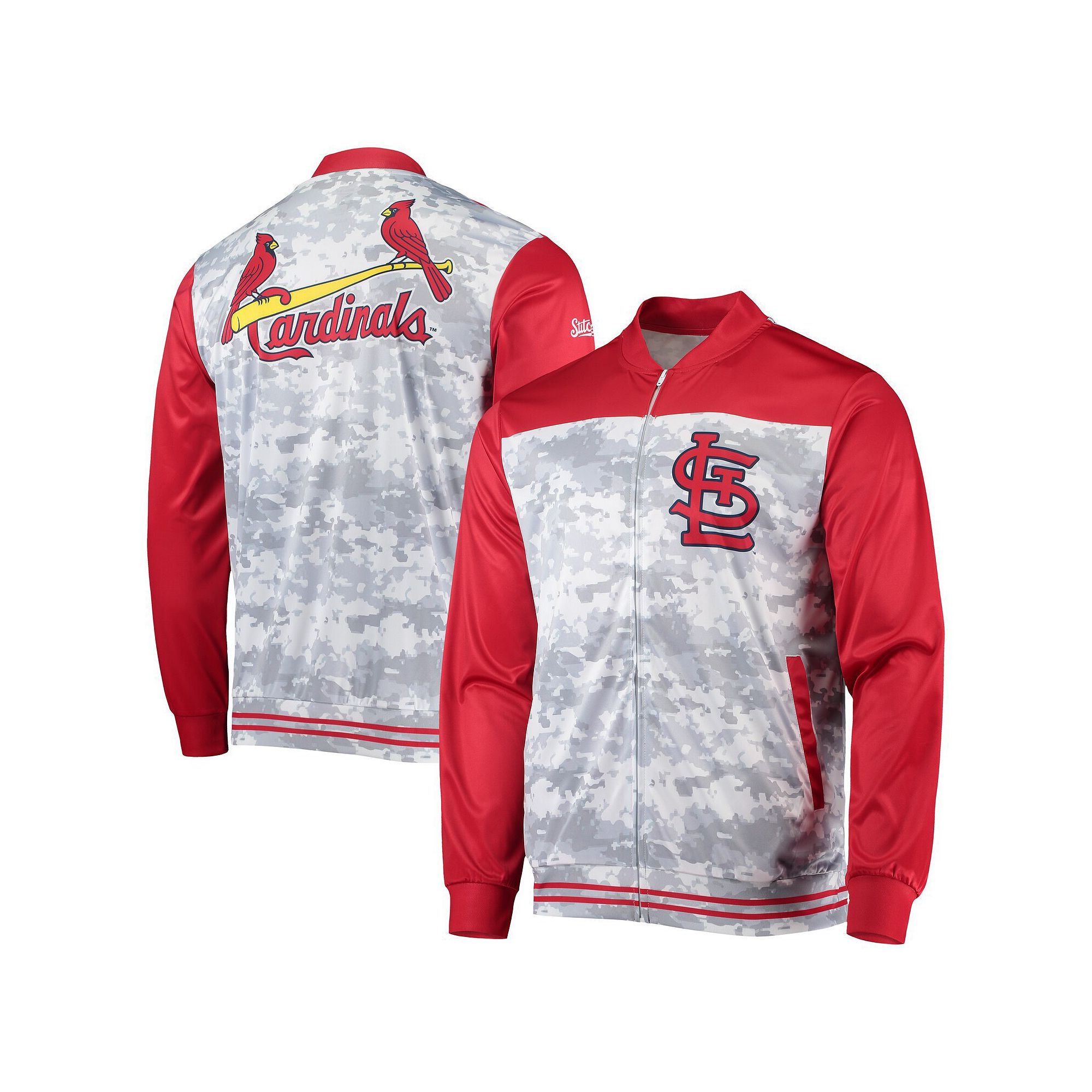 Mens Stitches Red St. Louis Cardinals Camo Full-Zip Jacket, Size: Small