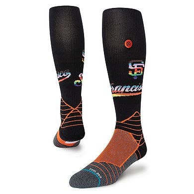 Men's Stance Black/Orange San Francisco Giants Pride Diamond Pro Over the Calf Socks