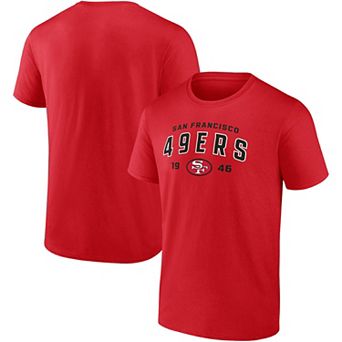 Men's Fanatics Branded Scarlet San Francisco 49ers Established T-Shirt