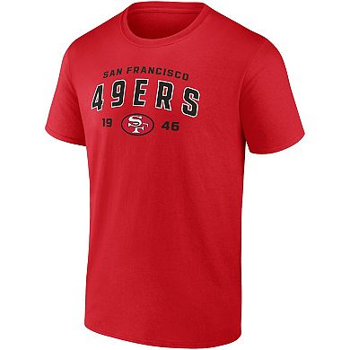 Men's Fanatics Branded Scarlet San Francisco 49ers Established T-Shirt